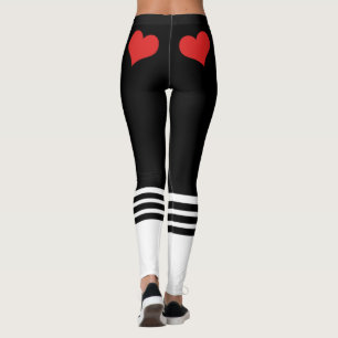 Team Bride Red Heart Leggings
