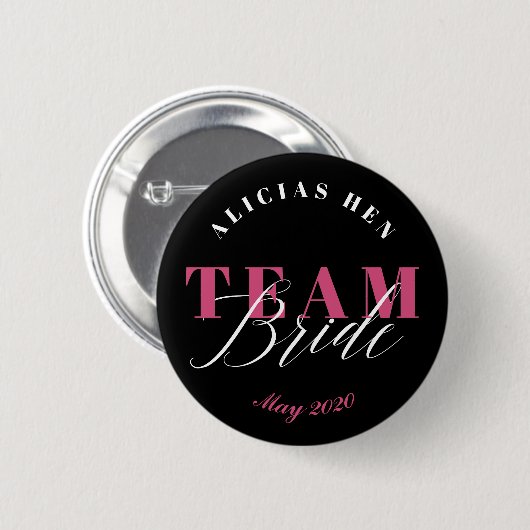 TEAM BRIDE RONDE BUTTON 5,7 CM (Voorkant /achterkant)
