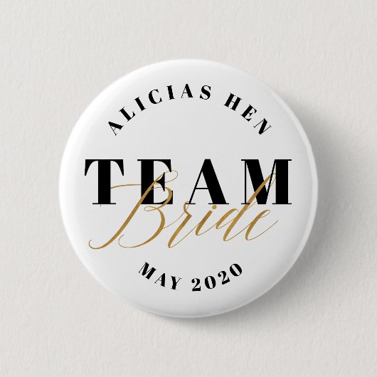 TEAM BRIDE RONDE BUTTON 5,7 CM (Voorkant)