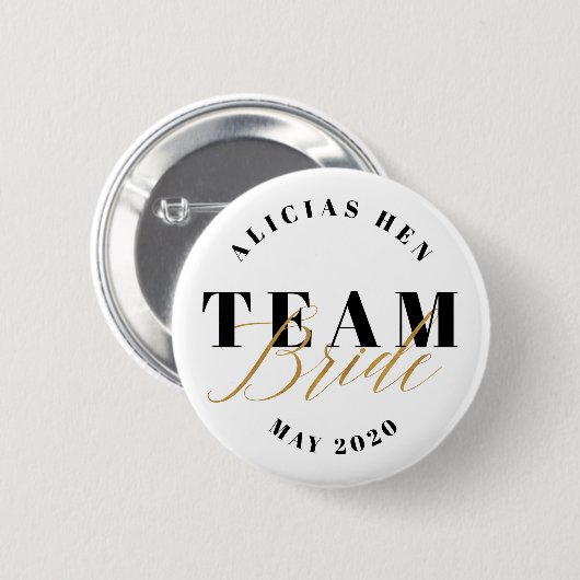 TEAM BRIDE RONDE BUTTON 5,7 CM (Voorkant /achterkant)