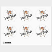 Team Bride Ronde Sticker (Vel)