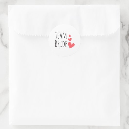 Team Bride Ronde Sticker (Tas)