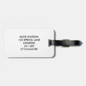 Team Bride - Roos Gold faux folie bagagelabel (Achterkant horizontaal)