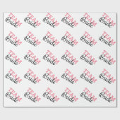 Team Bride Roze Manuscript Cadeaupapier (Vlak)