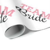 Team Bride Roze Manuscript Cadeaupapier (Rol Hoek)
