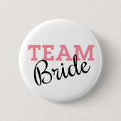 Team Bride Roze Manuscript Ronde Button 5,7 Cm (Voorkant)