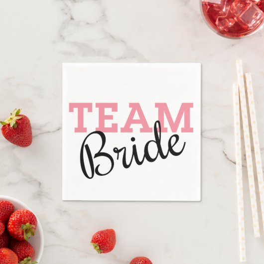 Team Bride Roze Manuscript Servetten (Insitu)