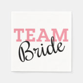 Team Bride Roze Manuscript Servetten (Voorkant)
