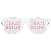 Team Bride Roze Retro Zonnebril (Voorkant)