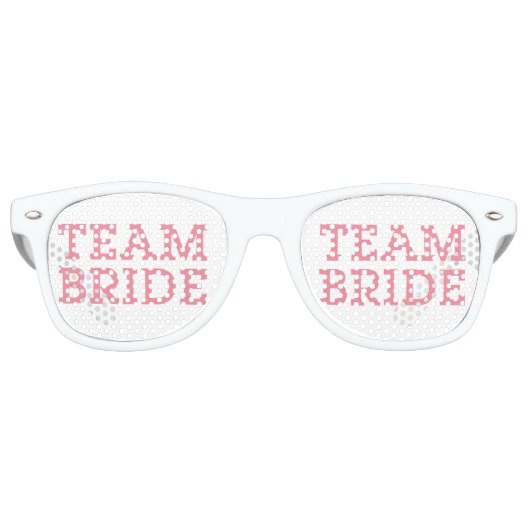 Team Bride Roze Retro Zonnebril (Voorkant)