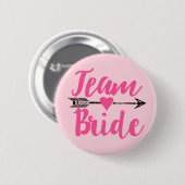 Team Bride|Roze Ronde Button 5,7 Cm (Voorkant /achterkant)