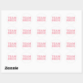 Team Bride Roze Ronde Sticker (Vel)