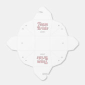 Team Bride Roze Schaduw Bedankdoosjes (Uitgevouwen)