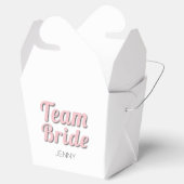 Team Bride Roze Schaduw Bedankdoosjes (Geopend)