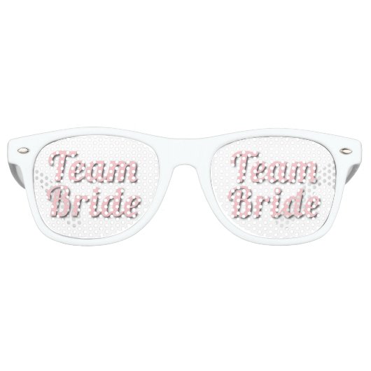 Team Bride Roze Schaduw Retro Zonnebril (Voorkant)