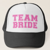Team Bride (roze) Trucker Pet (Voorkant)