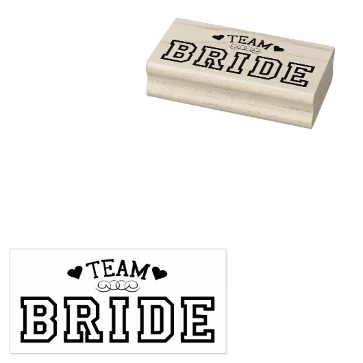 Team Bride Rubberstempel (Gestempeld)
