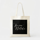 Team Bride Script Diamond Bridal Wedding Bag Tote Bag (Voorkant)