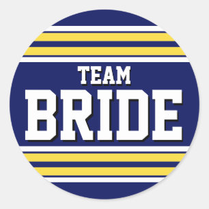 Team Bride Sports Jersey Ronde Sticker