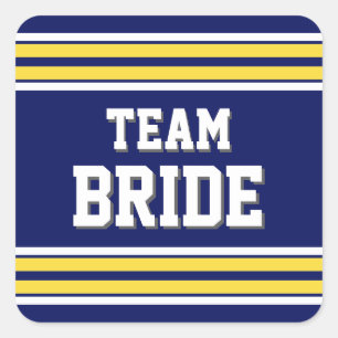 Team Bride Sports Jersey Vierkante Sticker