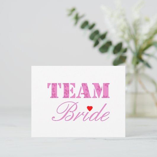 Team Bride Theme Briefkaart (Staand voorkant)