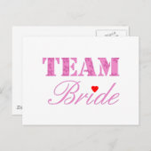 Team Bride Theme Briefkaart (Voorkant / Achterkant)