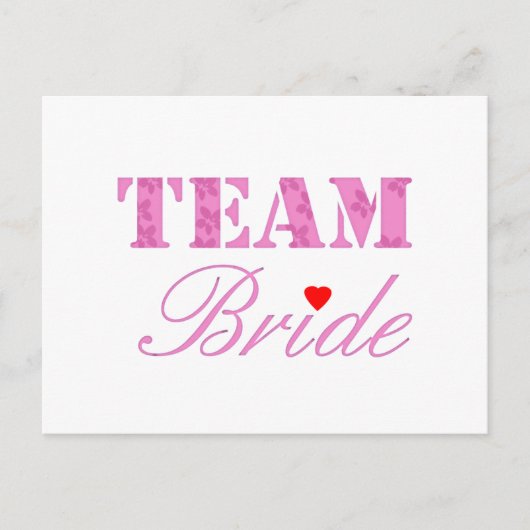 Team Bride Theme Briefkaart (Voorkant)