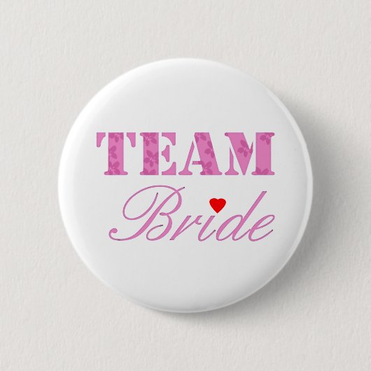 Team Bride Theme Ronde Button 5,7 Cm (Voorkant)