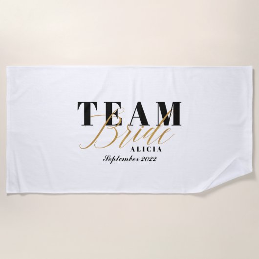 TEAM BRIDE Twee-tonig  Strandlaken (Voorkant)