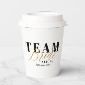 TEAM BRIDE Two-Tone Papieren Bekers (Achterkant)