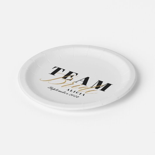 TEAM BRIDE Two-Tone Papieren Bordje (Gekanteld)