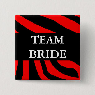 Team Bride Vierkante Button 5,1 Cm