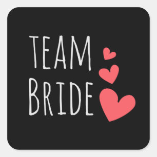 Team Bride Vierkante Sticker