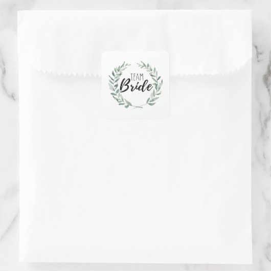 Team Bride Vierkante Sticker (Tas)