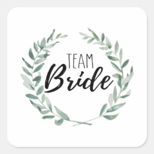 Team Bride Vierkante Sticker