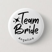 Team Bride Vrijgezellenfeest Button (Voorkant)