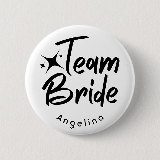 Team Bride Vrijgezellenfeest Button (Voorkant)