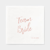 Team Bride Vrijgezellenfeest Folie Servetten (Voorkant)