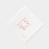 Team Bride Vrijgezellenfeest Folie Servetten (Rechts)