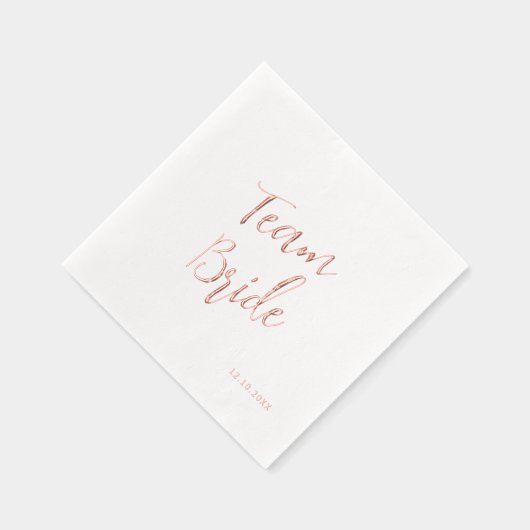 Team Bride Vrijgezellenfeest Folie Servetten (Rechts)