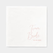 Team Bride Vrijgezellenfeest Folie Servetten (Voorkant)