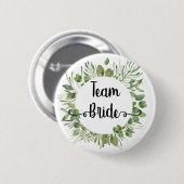 Team Bride waterverf botanische blad Ronde Button 5,7 Cm (Voorkant /achterkant)