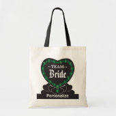 Team Bride | Weddenschap | Emerald Green | DIY-tek Tote Bag (Voorkant)