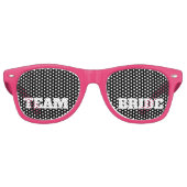 Team Bride Wedding Bachelorette Retro Zonnebril (Voorkant)