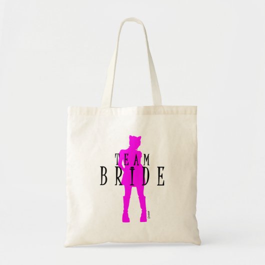 Team Bride Wedding Cat Woman van VIMAGO Tote Bag (Voorkant)