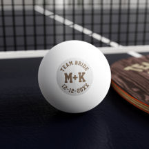 Team Bride Wedding Favor Ping Pong Ball