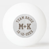Team Bride Wedding Favor Ping Pong Ball (Achterkant)