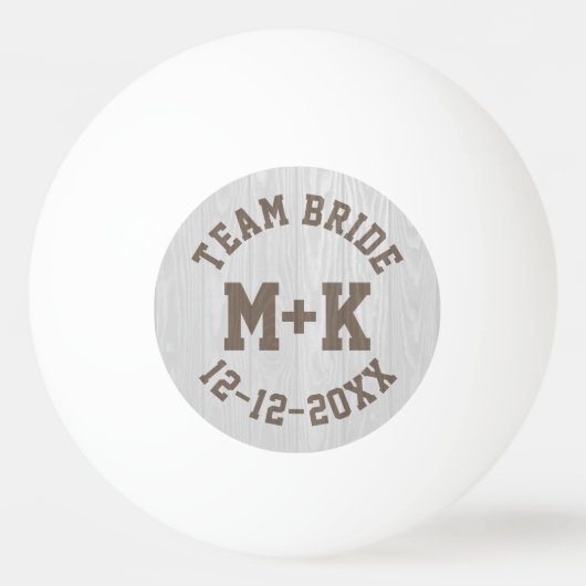 Team Bride Wedding Favor Ping Pong Ball (Achterkant)