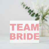 Team Bride Wedding Hen Party Briefkaart (Staand voorkant)