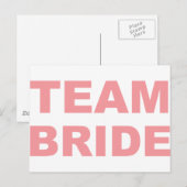 Team Bride Wedding Hen Party Briefkaart (Voorkant / Achterkant)